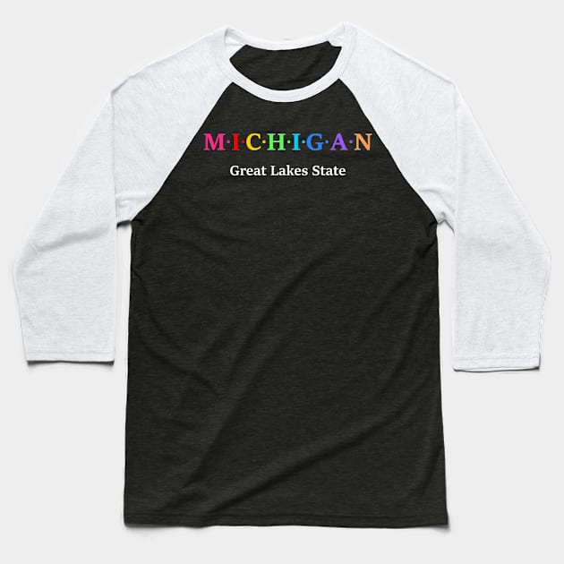 Michigan, USA. Great Lake State Baseball T-Shirt by Koolstudio